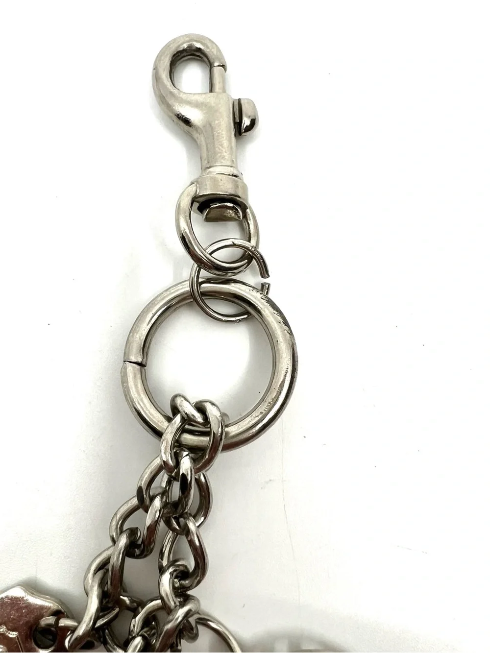 Coach Horse And Carriage Silver Tone Bag Charm Key Chain